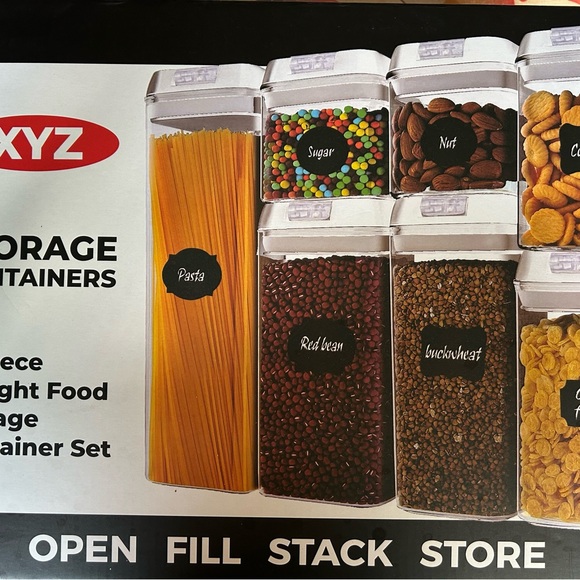 Clear Food Storage Containers Set - White - Picture 1 of 4